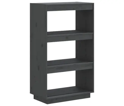 Grāmatu Plaukts, Pelēks, 60X35X103 Cm, Priedes Masīvkoks Vidaxl