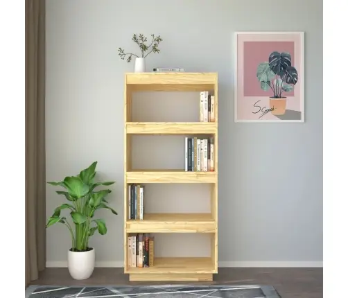 Grāmatu Plaukts, 60X35X135 Cm, Priedes Masīvkoks Vidaxl