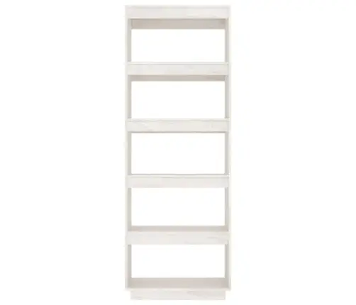 Grāmatu Plaukts, Balts, 60X35X167 Cm, Priedes Masīvkoks Vidaxl