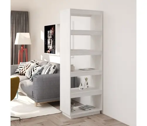 Grāmatu Plaukts, Balts, 60X35X167 Cm, Priedes Masīvkoks Vidaxl