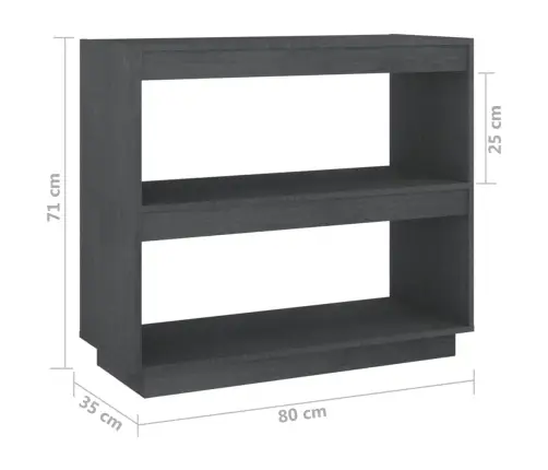 Raamatukapp, Hall, 80 X 35 X 71 cm Täismännipuit
