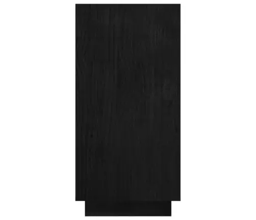 Grāmatu Plaukts, Melns, 80X35X71 Cm, Priedes Masīvkoks Vidaxl