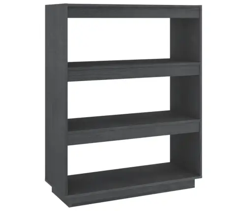 Spintelė Knygoms/Kambario Pertvara, Pilka, 80X35X103cm Pušis