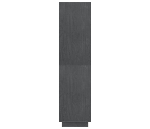 Grāmatu Plaukts, Pelēks, 80X35X135 Cm, Priedes Masīvkoks Vidaxl