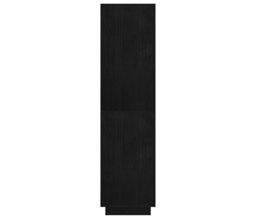 Grāmatu Plaukts, Melns, 80X35X135 Cm, Priedes Masīvkoks Vidaxl
