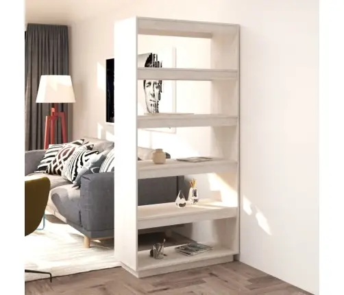 Spintelė Knygoms/Kambario Pertvara, Balta, 80X35X167cm Pušis Spintelė Knygoms/Kambario Pertvara, Balta, 80X35X167cm Pušis