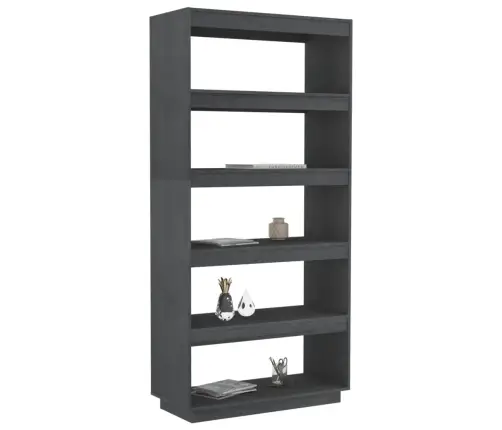 Spintelė Knygoms/Kambario Pertvara, Pilka, 80X35X167cm Pušis Spintelė Knygoms/Kambario Pertvara, Pilka, 80X35X167cm Pušis