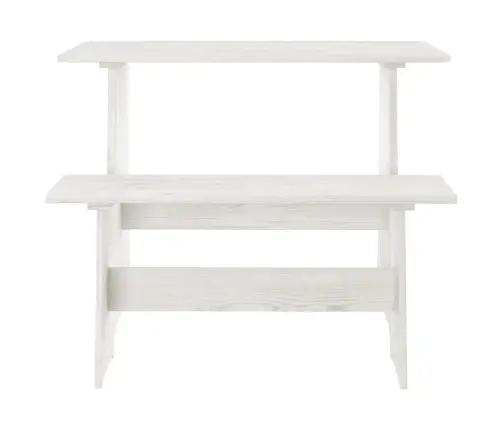 3-Osaline Söögilauakomplekt "Reine", Valge, Männipuit