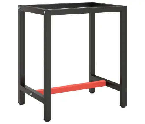 Tööpingi Raam, Must Ja Matt Punane, 70X50X79 cm Metall
