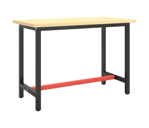 Darbagalda Rāmis, 110X50X79 Cm, Matēts, Melns, Sarkans, Metāls Vidaxl