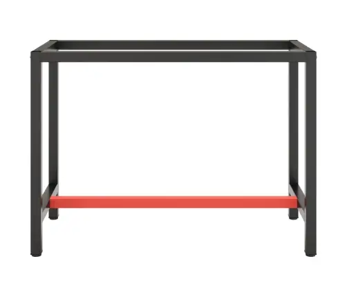 Darbagalda Rāmis, 110X50X79 Cm, Matēts, Melns, Sarkans, Metāls Vidaxl