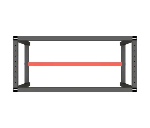 Darbagalda Rāmis, 110X50X79 Cm, Matēts, Melns, Sarkans, Metāls Vidaxl