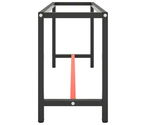 Tööpingi Raam, Must Ja Matt Punane, 170X50X79 cm Metall