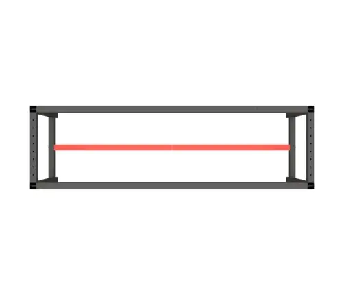 Tööpingi Raam, Must Ja Matt Punane, 170X50X79 cm Metall