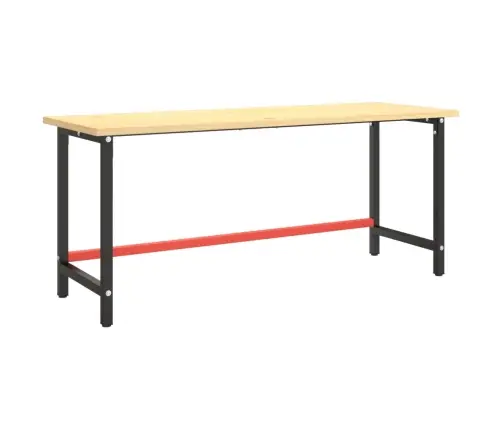 Tööpingi Raam, Must Ja Matt Punane, 180X57X79 cm Metall