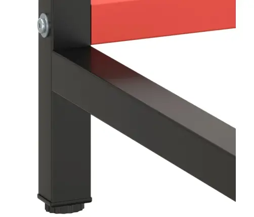 Tööpingi Raam, Must Ja Matt Punane, 180X57X79 cm Metall
