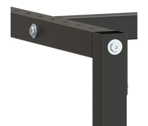 Darbagalda Rāmis, 220X57X79Cm, Matēts, Melns Ar Sarkanu, Metāls Vidaxl