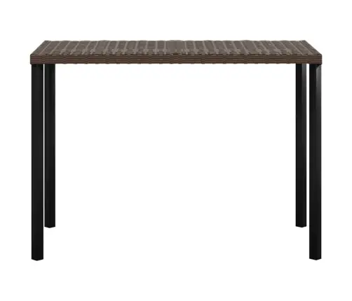 5-Daļīgs Stūra Dārza Dīvānu Komplekts Ar Matračiem, Brūns Pe Vidaxl