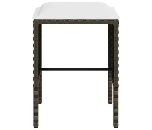 5-Daļīgs Stūra Dārza Dīvānu Komplekts Ar Matračiem, Brūns Pe Vidaxl