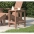Sodo Adirondack Staliukas, Rudos Spalvos, 38X38X46cm Hdpe