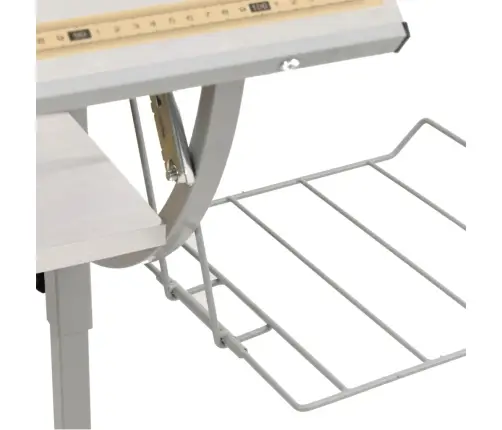 Rokdarbu Galds, 110X53X(58-87) Cm, Inženierijas Koks, Tērauds Vidaxl