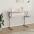 Stalas, Baltas/Pilkas, 110X53X(58–87)cm Mediena/Plienas