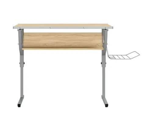 Rokdarbu Galds, 110X53X(58-87) Cm, Inženierijas Koks, Ozolkoka Vidaxl