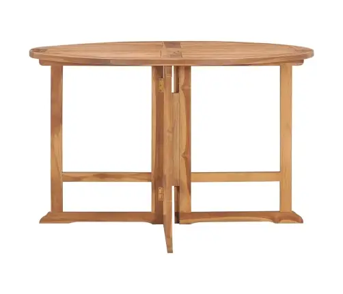 Saliekams Dārza Galds, Ø110X75 Cm, Masīvs Tīkkoks Vidaxl