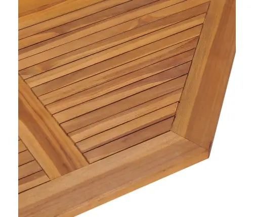 Saliekams Dārza Galds, 110X110X75 Cm, Masīvs Tīkkoks Vidaxl