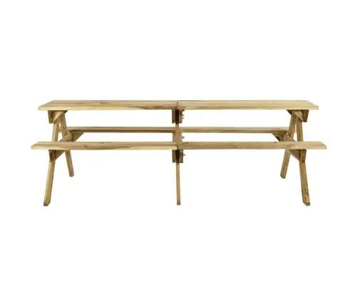Piknikulaud Pinkidega, 220 X 122 X 72 cm Immutatud Männipuit