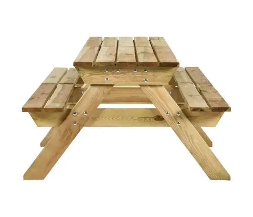 Piknikulaud Pinkidega, 220 X 122 X 72 cm Immutatud Männipuit