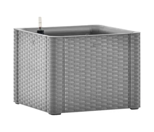 Dārza Puķu Kaste, Pašlaistīšanas Sistēma, Pelēka, 43X43X33 Cm Vidaxl