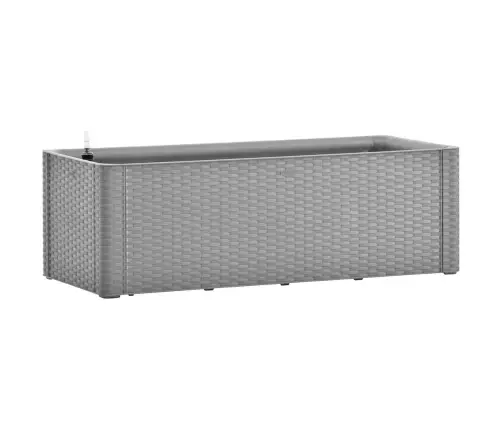 Dārza Puķu Kaste, Pašlaistīšanas Sistēma, Pelēka, 100X43X33 Cm Vidaxl