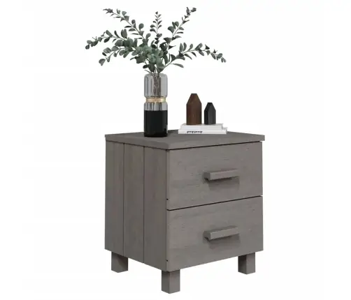 Naktsskapīši Hamar, 2 Gb., Pelēki, 40X35X44,5 Cm, Priedes Koks Vidaxl