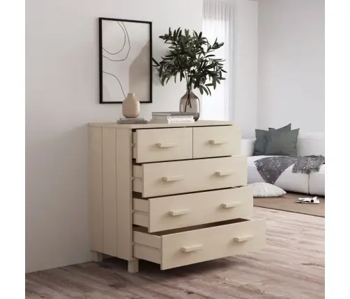 Kumode Hamar, Medus Brūna, 79X40X80 Cm, Priedes Masīvkoks Vidaxl