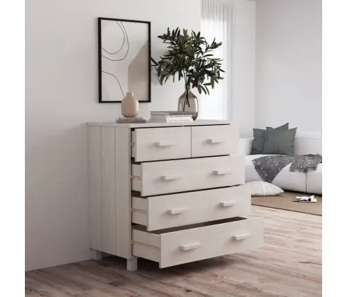 Šoninė Spintelė Hamar, Balta, 79X40X80cm Pušies Masyvas