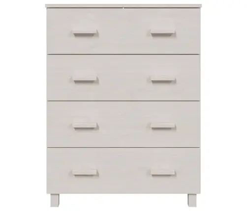 Kumode Hamar, Balta, 79X40X103,5 Cm, Priedes Masīvkoks Vidaxl