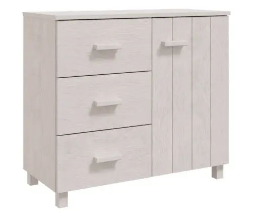 Šoninė Spintelė Hamar, Balta, 90X40X80cm Pušies Masyvas