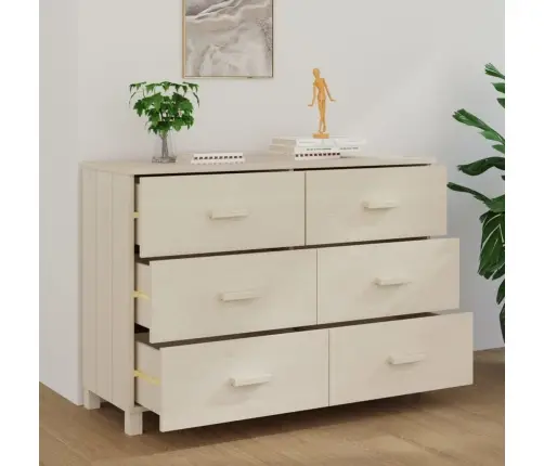 Kumode Hamar, Medus Brūna, 113X40X80 Cm, Priedes Masīvkoks Vidaxl