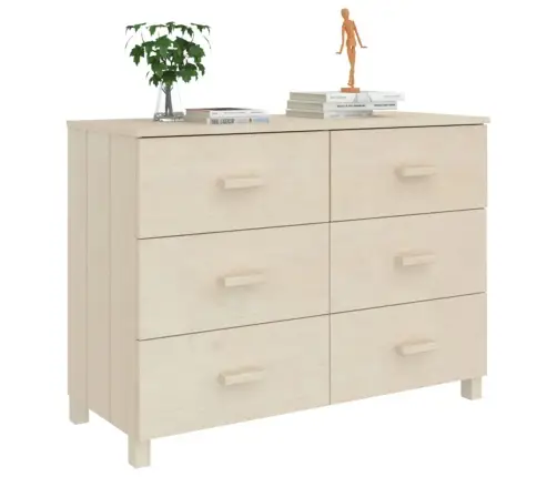 Kumode Hamar, Medus Brūna, 113X40X80 Cm, Priedes Masīvkoks Vidaxl