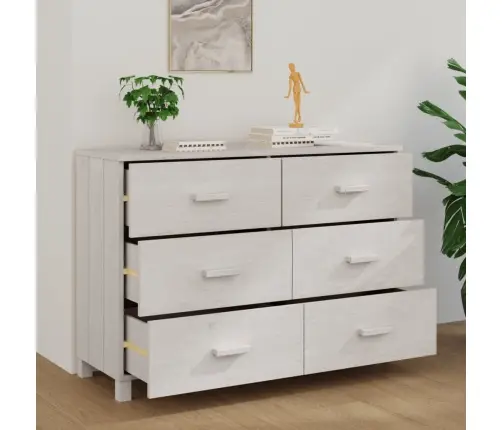 Kumode Hamar, Balta, 113X40X80 Cm, Priedes Masīvkoks Vidaxl Kumode Hamar, Balta, 113X40X80 Cm, Priedes Masīvkoks Vidaxl