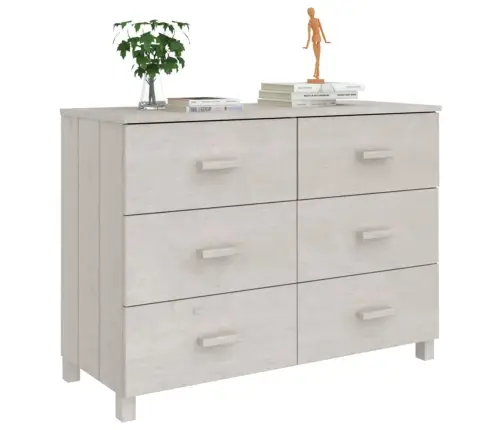 Kumode Hamar, Balta, 113X40X80 Cm, Priedes Masīvkoks Vidaxl Kumode Hamar, Balta, 113X40X80 Cm, Priedes Masīvkoks Vidaxl