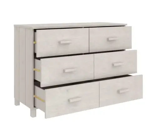 Kumode Hamar, Balta, 113X40X80 Cm, Priedes Masīvkoks Vidaxl Kumode Hamar, Balta, 113X40X80 Cm, Priedes Masīvkoks Vidaxl