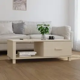 Kafijas Galdiņš Hamar, Brūns, 100X55X35 Cm, Priedes Masīvkoks Vidaxl