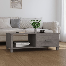 Kafijas Galdiņš Hamar, Pelēks, 100X55X35 Cm, Priedes Masīvkoks Vidaxl
