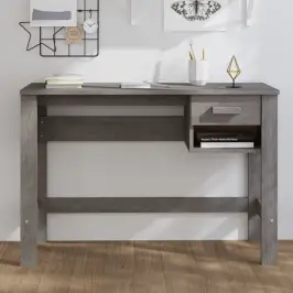 Rakstāmgalds Hamar, Pelēks, 110X40X75 Cm, Priedes Masīvkoks Vidaxl
