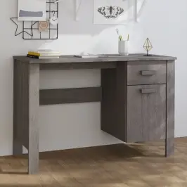 Rakstāmgalds Hamar, Pelēks, 113X50X75 Cm, Priedes Masīvkoks Vidaxl