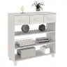 Konsoles Galds Hamar, Balts, 90X35X90 Cm, Priedes Masīvkoks Vidaxl