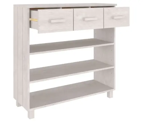 Konsoles Galds Hamar, Balts, 90X35X90 Cm, Priedes Masīvkoks Vidaxl