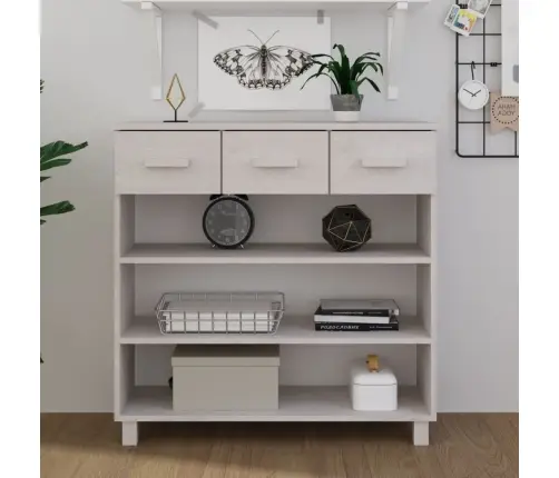 Konsoles Galds Hamar, Balts, 90X35X90 Cm, Priedes Masīvkoks Vidaxl